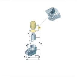 2HJ115433 Volkswagen Oil Filter Cover