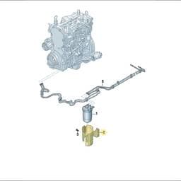 2HJ201503 Volkswagen Fuel Filter Retainer