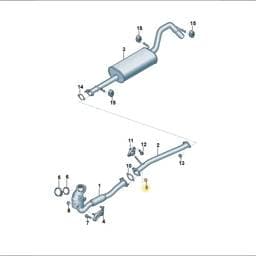 WHT011123 Volkswagen Exhaust Nut