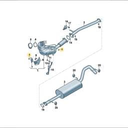 WHT010729 Volkswagen Exhaust Nut