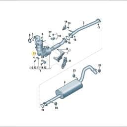 WHT010380 Volkswagen Exhaust Pipe Bolt