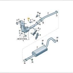 WHT010927 Volkswagen Exhaust Bolt