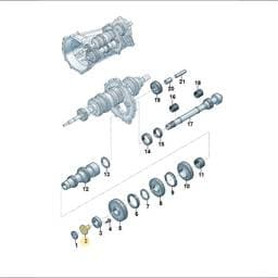 WHT011453 Volkswagen Nut