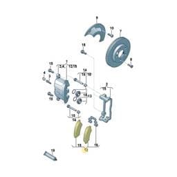 JZW698151AM Volkswagen Brake Pad Set