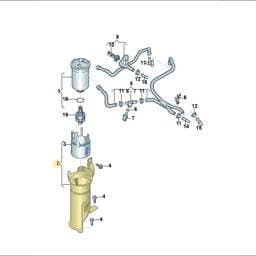 6R0127224F Volkswagen Fuel Filter Retainer