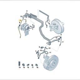 3QF614724A Volkswagen Hydraulic System Hose