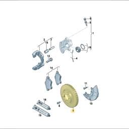 JZW615301G Volkswagen Ventilated Brake Disc