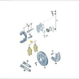 JZW698151C Volkswagen Brake Pad Set