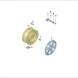 5R360102703C Volkswagen Wheel Rally Black