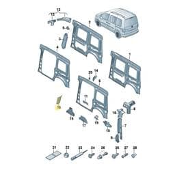 7H0810563 Volkswagen Seat Belt Mounting Reinforcement