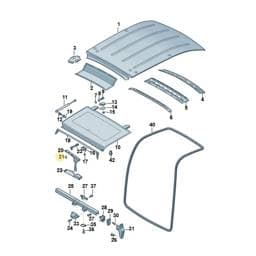 WHT001925B Volkswagen Oval Head Panel Screw