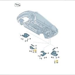 N01167210 Volkswagen Underbody Trim Washer