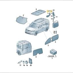 WHT000148 Volkswagen Hex Collared Bolt