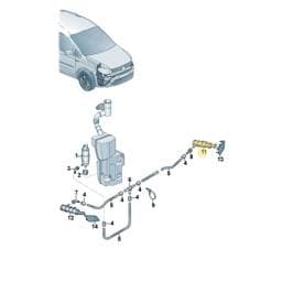 2K5955965A Volkswagen Headlight Washer Nozzle Assembly
