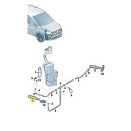 2K5955966A Volkswagen Lift Cylinder With Nozzle