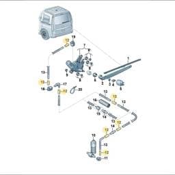 2D0955962 Volkswagen Washer Hose