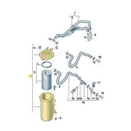 3C0127400E Volkswagen Fuel Filter With Flange