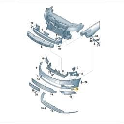 3C8955109BGRU Volkswagen Headlight Washer Cover (GRU)