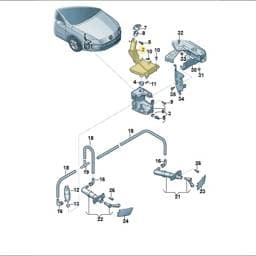 3C8955453G Volkswagen Washer Fluid Reservoir
