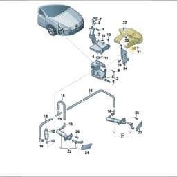 3C0955473A Volkswagen Washer Bracket