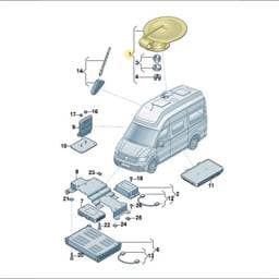 7C4035497A Volkswagen Satellite Tuner Aerial