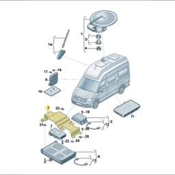 7C4067265A Volkswagen Control Unit Retainer