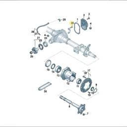 WHT009840 Volkswagen Hex Collared Bolt
