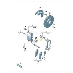 N10821401 Volkswagen Hex Collared Bolt