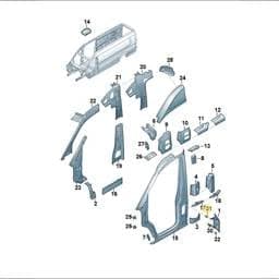 N90959602 Volkswagen Riveted Cap Nut