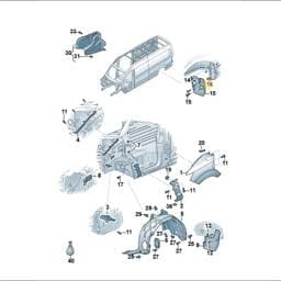 7H0825555A Volkswagen Expanding Nut