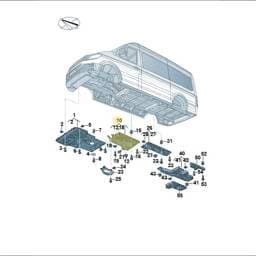 7C0825101G Volkswagen Underbody Trim