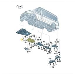 7C0825102D Volkswagen Underbody Trim