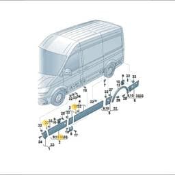 WHT007928A Volkswagen Panel Nut