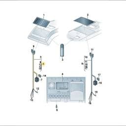 7C4971607D Volkswagen Solar Panel Wire Set