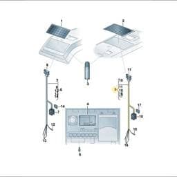 7C4971607F Volkswagen Solar Panel Wire Set