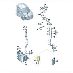 6R0955681 Volkswagen Headlight Washer Pump