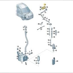 7C0955987A Volkswagen Heated Spray Nozzle