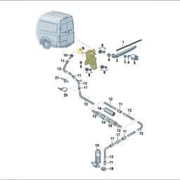 7C0955712B Volkswagen Rear Wiper Motor