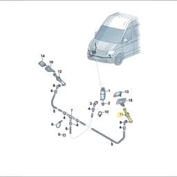 7C0955965 Volkswagen Headlight Washer Cylinder