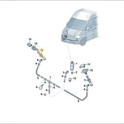 7C0955966 Volkswagen Headlight Washer Cylinder