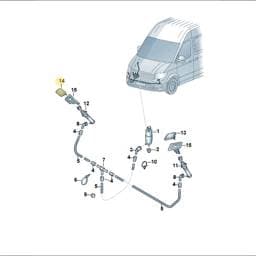 7C0955110BGRU Volkswagen Headlight Washer Cover (Gris Grau 9RU)
