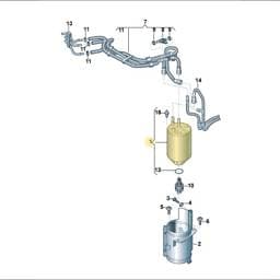 2N0127401AC Volkswagen Fuel Filter