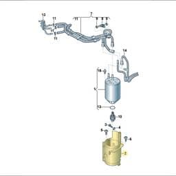 2N0127224G Volkswagen Fuel Filter Retainer