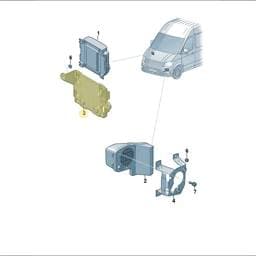 7LE972597 Volkswagen Control Unit Retainer