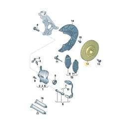 JZW698302AM Volkswagen Brake Disc