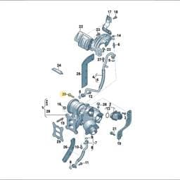 WHT008385 Volkswagen Hex Collared Bolt