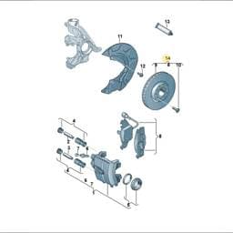 JZW698302AP Volkswagen Brake Disc And Pad Set