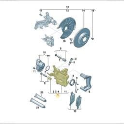 8V0615423 Volkswagen Brake Caliper Housing