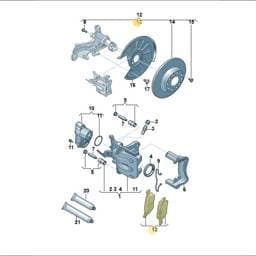 8V0698451B Volkswagen Brake Pad Set
