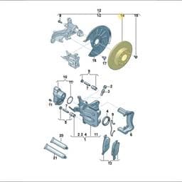 JZW698601BF Volkswagen Brake Disc And Pad Set
